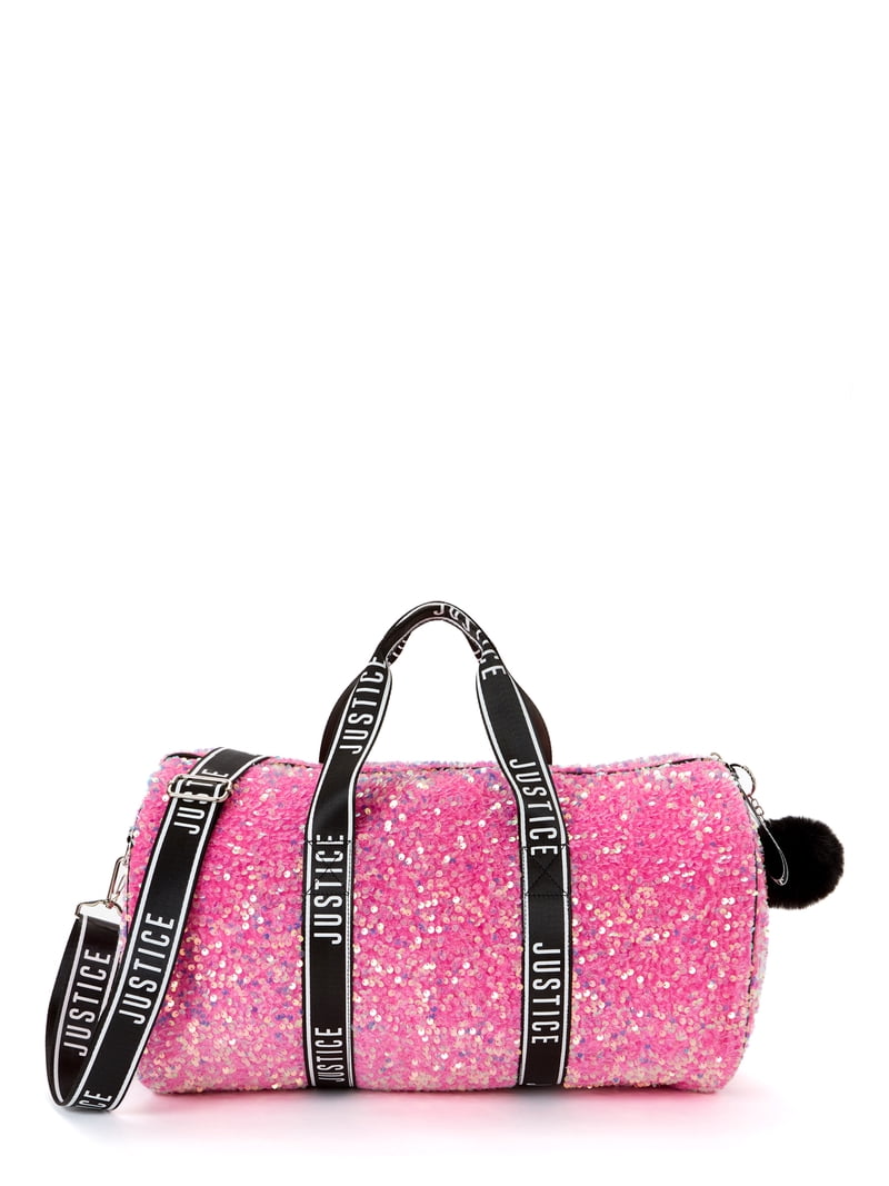 Justice Girls Weekender Duffel Handbag Pink Sparkle - Walmart.com