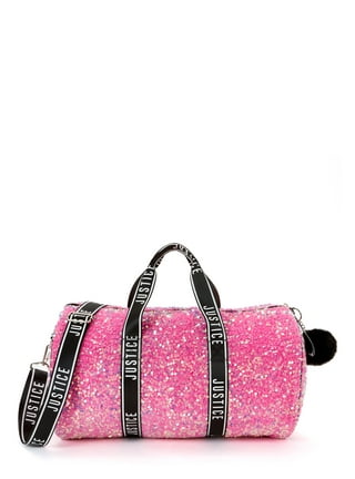 PINK Gym Duffle (950 UYU) ❤ liked on Polyvore featuring bags, luggage, pink,  duffel bags and grey