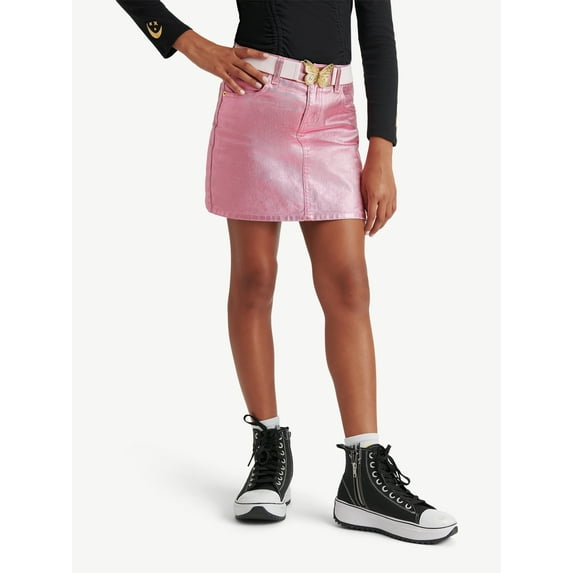 Justice Girls Wicked Denim Skirt With Belt, Sizes 6-18