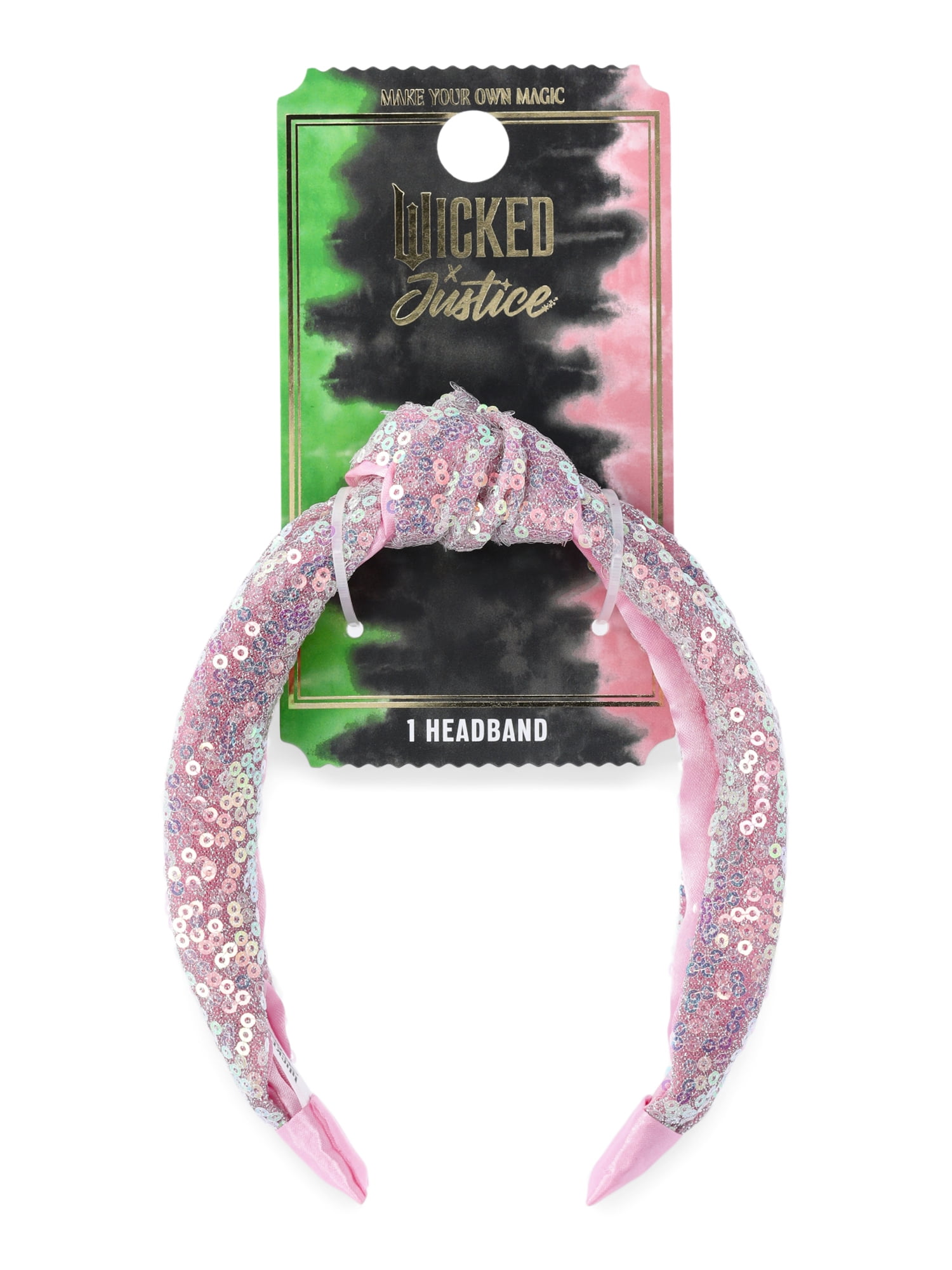 Justice Wicked Girls Sequin Top Knot Headband, Pink
