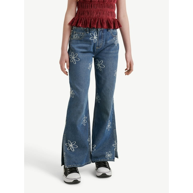 Wide leg sale jeans walmart