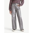 thumbnail image 1 of Justice Girls Wide Leg Silver Pleather Pant, Sizes 6-18, Slim & Plus, 1 of 6