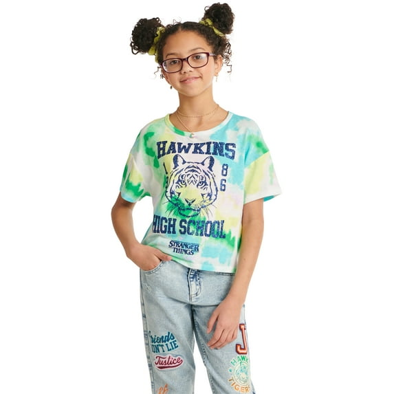 Justice Girls x Stranger Things Boxy T-Shirt, Sizes XS- XLP