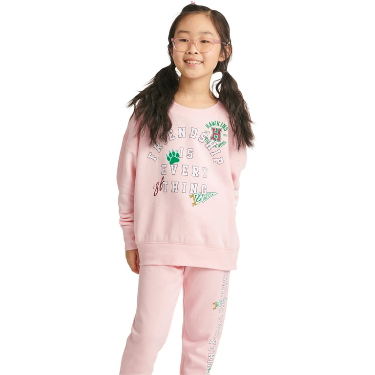 Justice Girls x Stranger Things Easy Fit Fleece Crewneck Sweater Sizes XS XLP