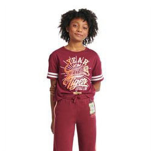 Justice Girls x Stranger Things Sleeve Stripe Boxy T-Shirt, Sizes XS- XLP