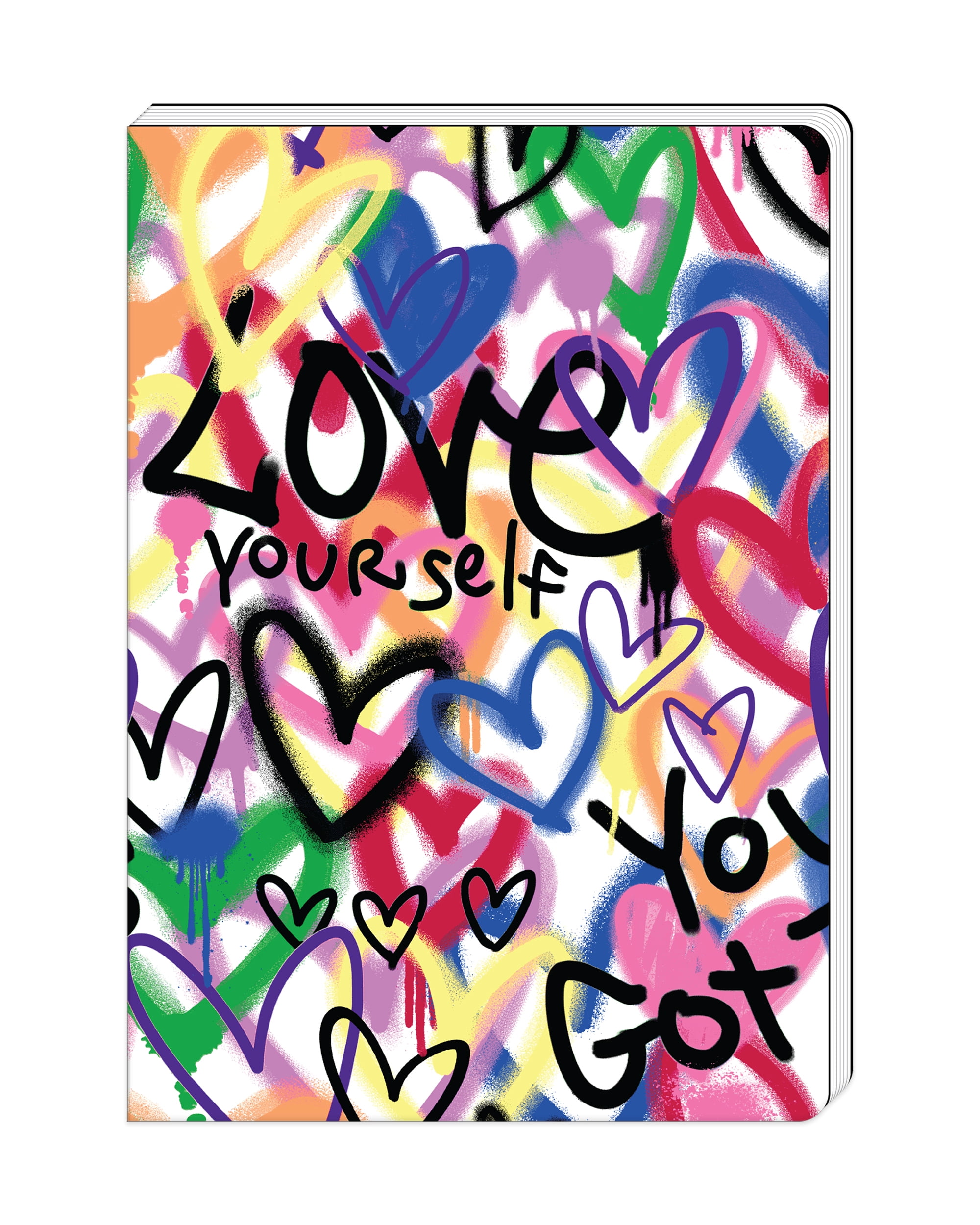 Justice Graffiti Stitch Bound Journal, 96 Lined Sheets, 8.25Inches by