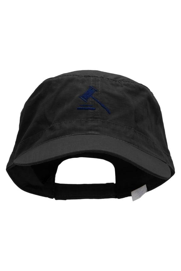 Justice Hammer Big Size Adjustable Ripstop Army Cap - Black XL-3XL