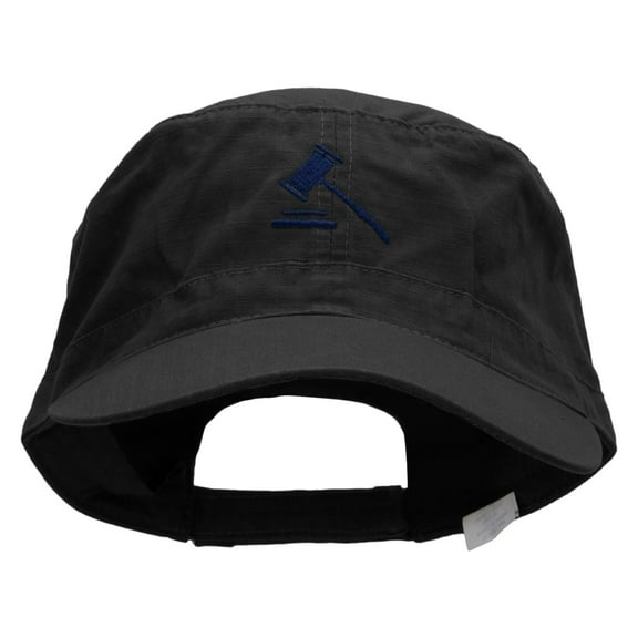 Justice Hammer Big Size Adjustable Ripstop Army Cap - Black XL-3XL