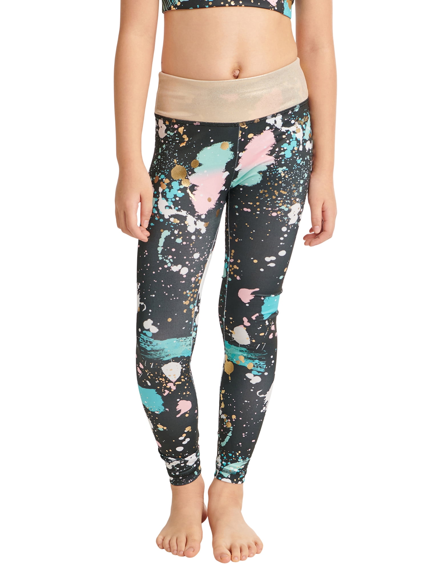 Justice High Waisted Splatter Paint Dance Leggings (Girl's)