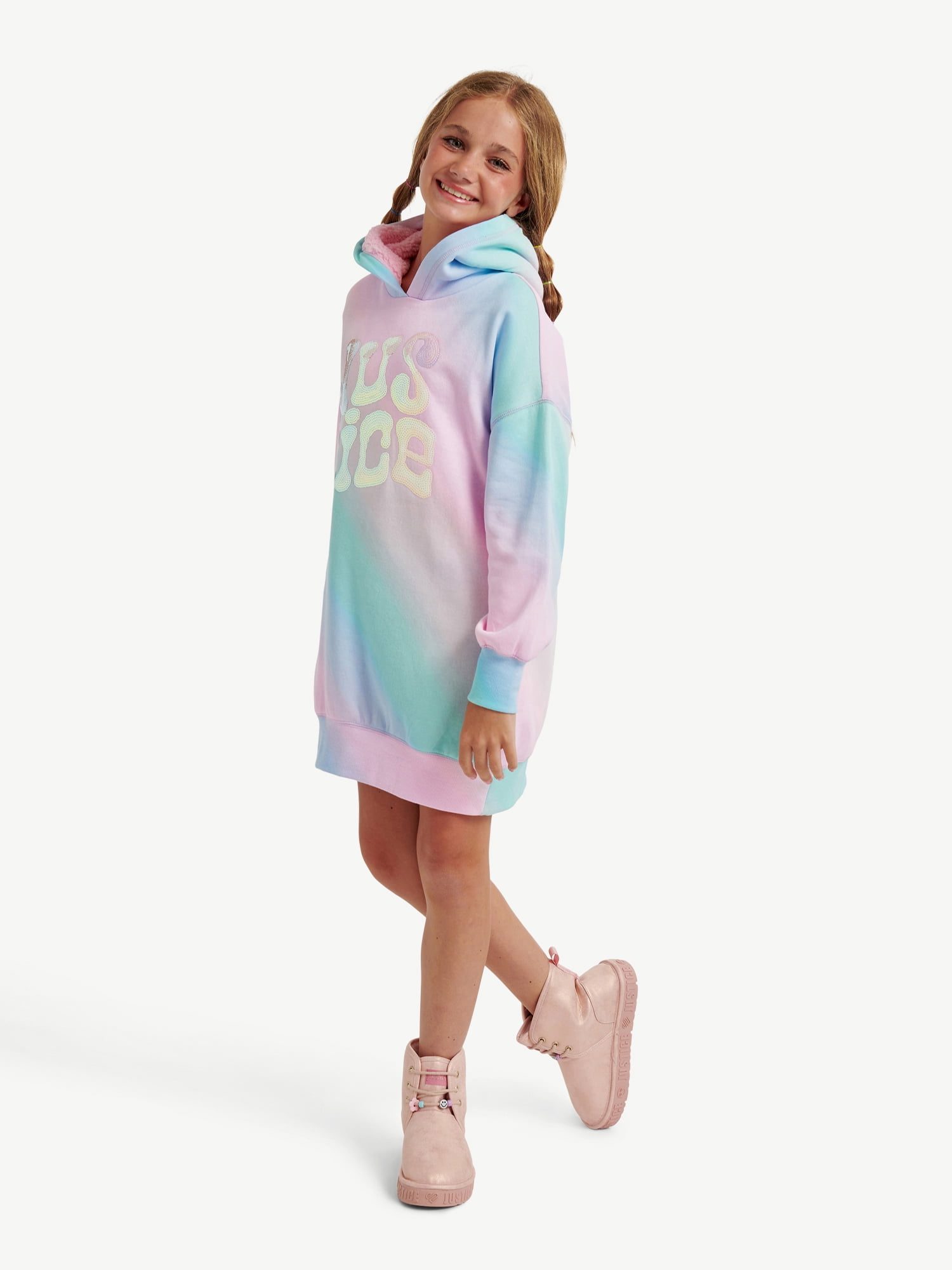 Justice shop rainbow dress