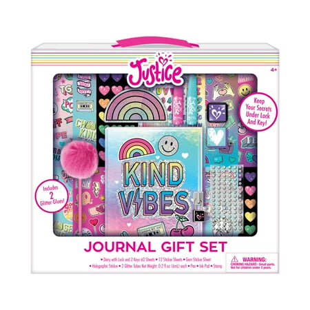 Justice Journal Gift Set with Metal Lock and Keys, 23 Pieces