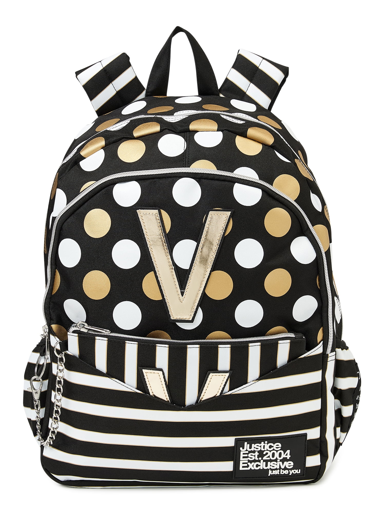 Justice backpacks clearance with letter d