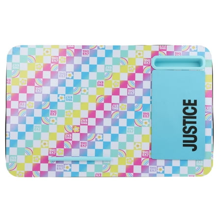 Justice Lap Desk 19" x 13" x 2" Rainbow Checkerboard- Perfect for Laptops or Tablets