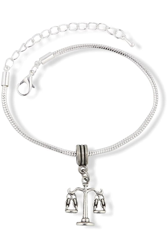 Justice Law Scale Snake Chain Charm Bracelet
