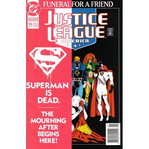 Justice League America #70 (Newsstand) VF ; DC Comic Book