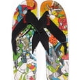 thumbnail image 1 of Justice League of America JLA Men Suede Leatherette Flip Flop Sandals DC Comics Superheroes Superman, Batman, Robin, Wonder Woman, The Flash, Aqua man (X-Large XL 12/13), 1 of 1