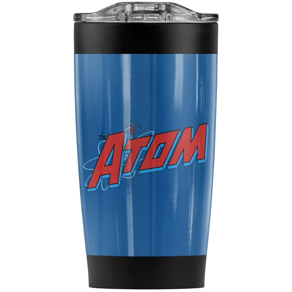 Justice League The Atom Stainless Steel Tumbler 20 oz Coffee Travel Mug/Cup, Vacuum Insulated & Double Wall with Leakproof Sliding Lid | Great for Hot Drinks and Cold Beverages