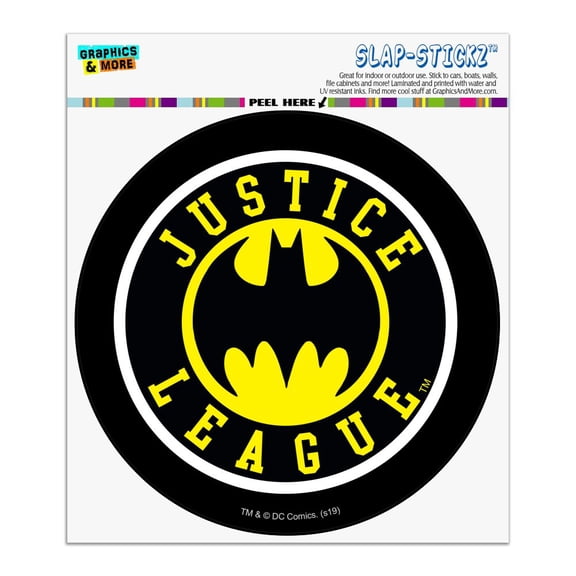 Justice League Batman Athletic Logo Automotive Car Window Locker Circle Bumper Sticker