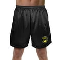 thumbnail image 1 of Justice League Batman Athletic Logo Mens Lined Mesh Shorts, Black, Medium, 1 of 6