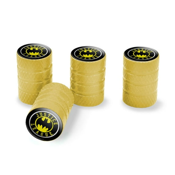 Justice League Batman Athletic Logo Tire Rim Wheel Aluminum Valve Stem Caps