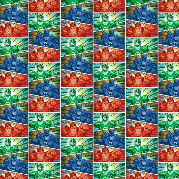 Justice League Batman, Green Lantern and Superman Red, Blue and Green Premium Roll Gift Wrap Wrapping Paper