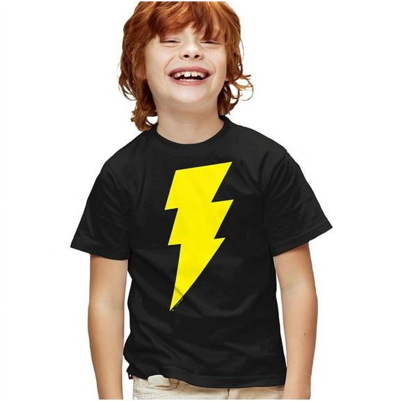 Justice League Black Adam Bolt Kids T Shirt (X-Large) for Youth Toddler Boys and Girls, Black