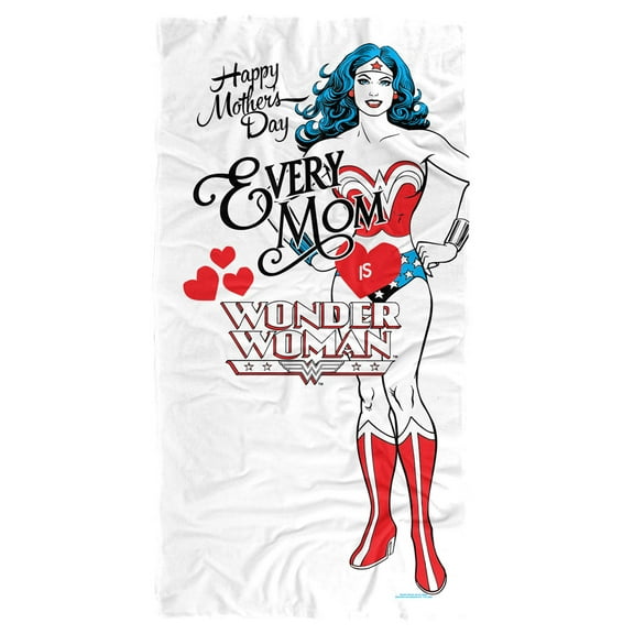 Justice League Blanket, 30"x60" Every Mom is Wonder Woman Beach Towel