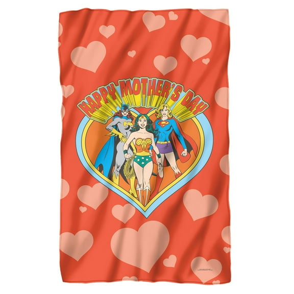 Justice League Blanket, 36"x58" Batgirl, Wonder Woman, Supergirl Mother's Day Fleece Blanket