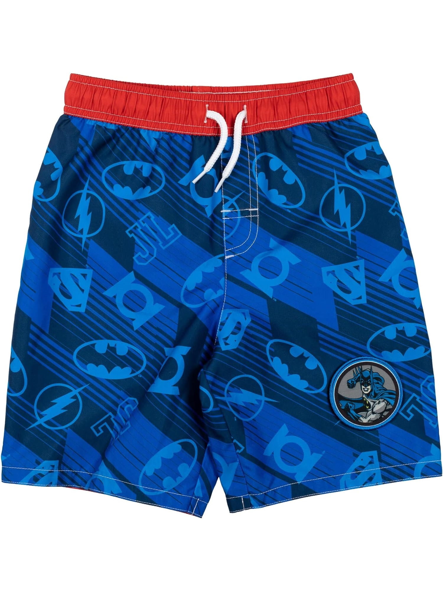 Justice League Boys Batman Superman Flash Swim Trunks Blue 8