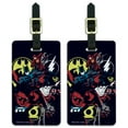 thumbnail image 1 of Justice League Character Graffiti Luggage ID Tags Suitcase Carry-On Cards - Set of 2, 1 of 6