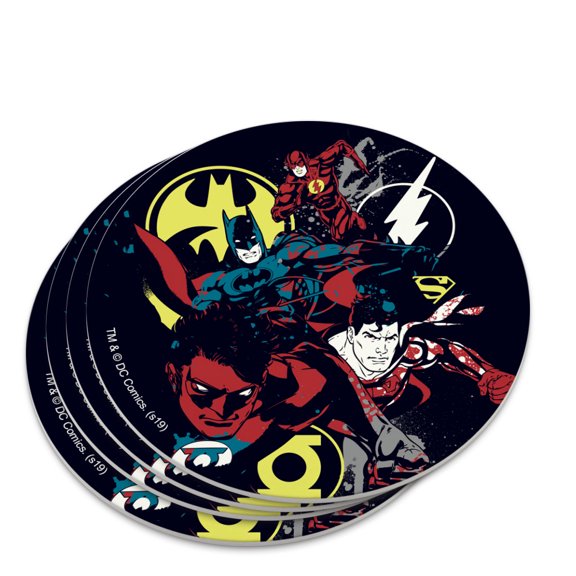 Justice League Character Graffiti Novelty Coaster Set