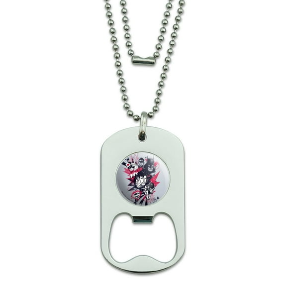 Justice League Red and Black Characters Military Dog Tag Bottle Opener Pendant