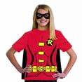 thumbnail image 1 of Justice League Child's Female Robin 100% Cotton T-Shirt - Medium, 1 of 2