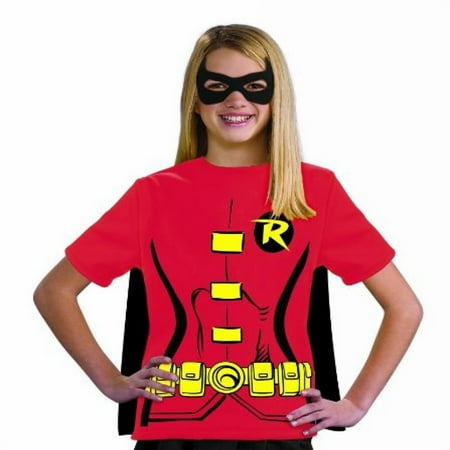 Justice League Child's Female Robin 100% Cotton T-Shirt - Medium