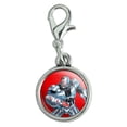 thumbnail image 1 of Justice League Cyborg Character Antiqued Bracelet Pendant Zipper Pull Charm with Lobster Clasp, 1 of 5