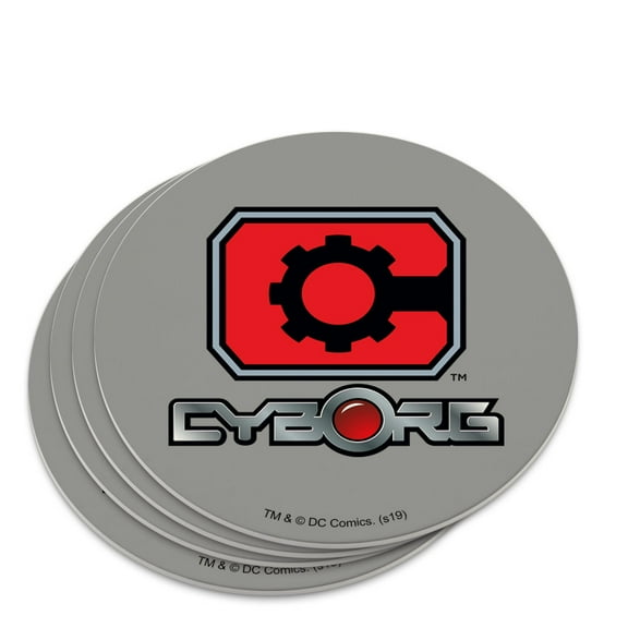 Justice League Cyborg Logo Novelty Coaster Set