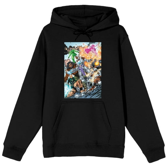 Justice League Cyborg Villains Men's Black Hoodie-XL