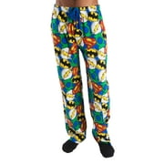 JUSTICE LEAGUE DC Comics Mens Blue Knit Lounge Sleep Pants Pajama Bottoms Small