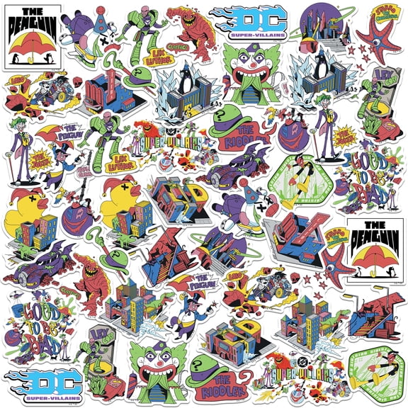 Justice League Dc Reimagined Villain Collection 50Ct Sticker Pack