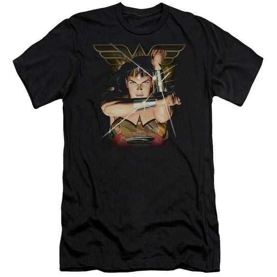 Justice League Deflection S/S Adult 30/1 T-Shirt Black