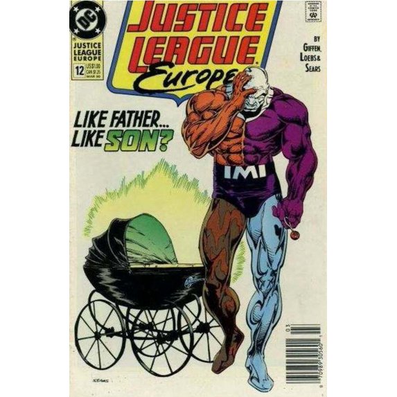 Justice League Europe #12 (Newsstand) VF ; DC Comic Book