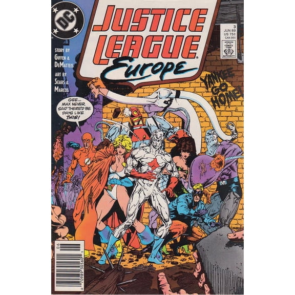 Justice League Europe #3 (Newsstand) VF ; DC Comic Book