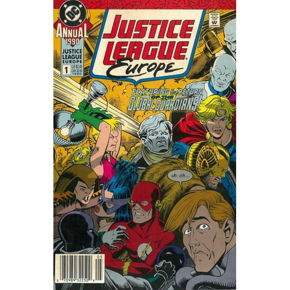Justice League Europe Annual #1 (Newsstand) VF ; DC Comic Book