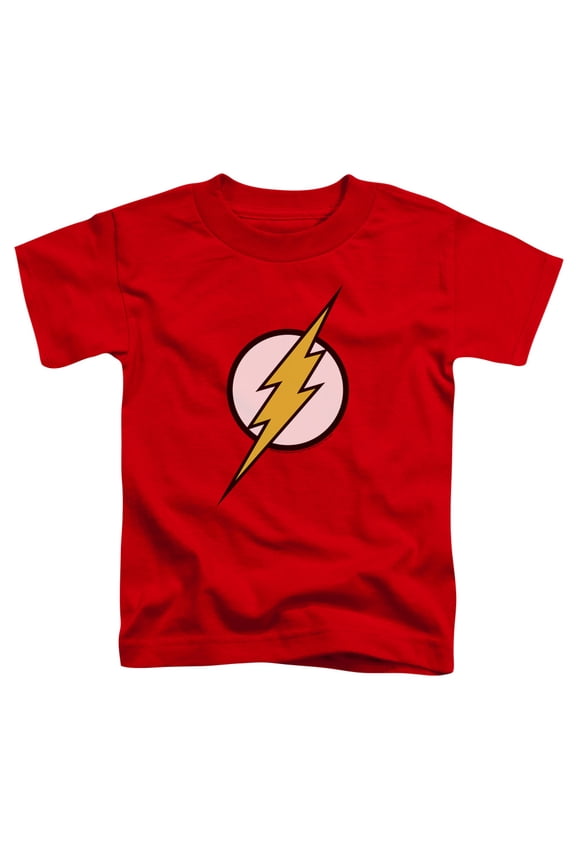 Justice League Flash Logo Little Boys Shirt RED LG (4T)