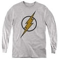 thumbnail image 1 of Justice League Flash Muted Color Bolt Kids Long Sleeve T Shirt (Large) for Youth Boys and Girls, Athletic Heather, 1 of 4