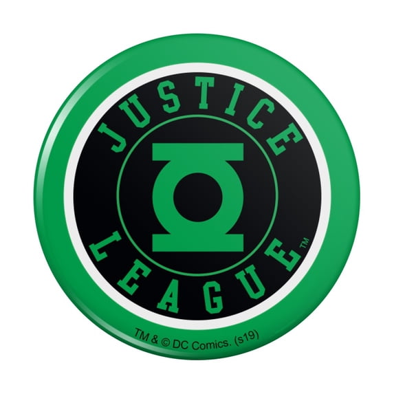 Justice League Green Lantern Athletic Logo Kitchen Refrigerator Locker Button Magnet