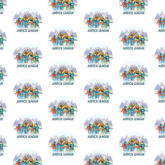 Justice League Hall of Justice Premium Roll Gift Wrap Wrapping Paper