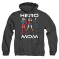 thumbnail image 1 of Justice League Hero Mom Multi Unisex Adult Pull-Over Heather Hoodie,Black, X-Large, 1 of 3
