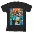 thumbnail image 1 of Justice League Instagram Pose Boy's Black T-shirt-L, 1 of 4