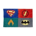 thumbnail image 1 of Justice League Kids Accent Rug, 4.5' x 2.5', Tufted Cotton, Warner Brothers DC Comics, 1 of 3